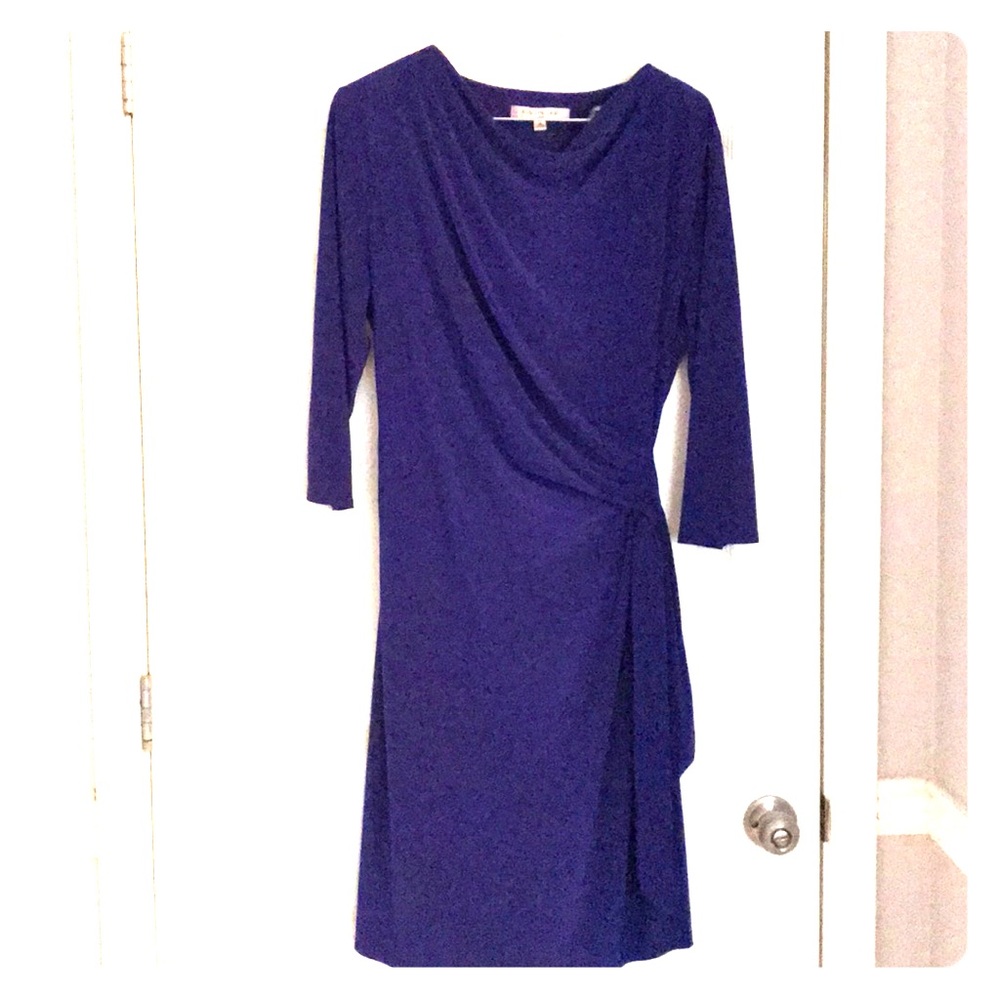 Evan Picone Dress Faux Wrap Size 16
